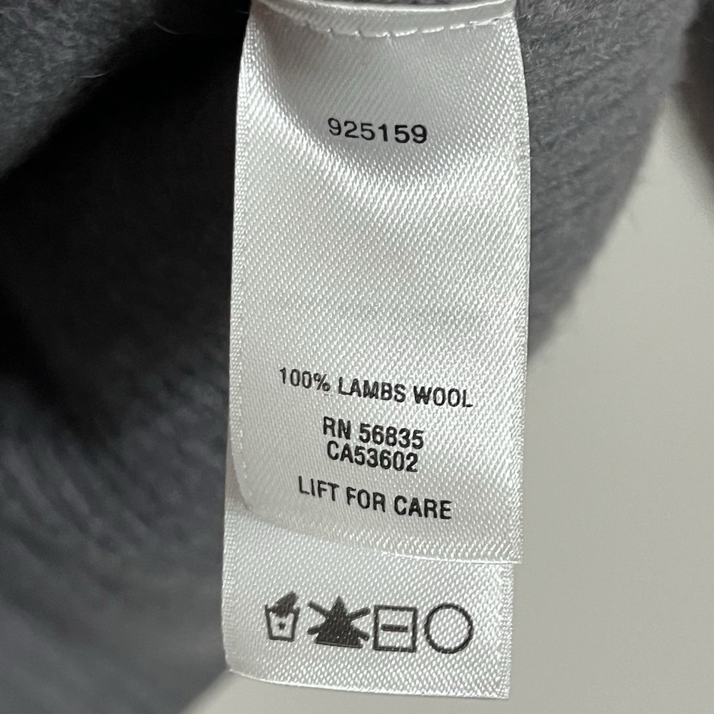 Cabelas 100% Lambs Wool Leather Elbow Patch Cardigan Size Small Gray Shawl Neck - Picture 5 of 15